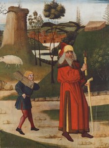 Il Sacrificio di Isacco, 1490-1500 da Hungarian School